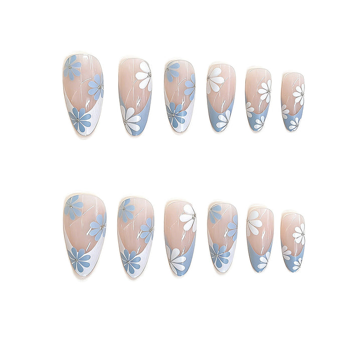Floral Design Press-On Nail Set Bowlift