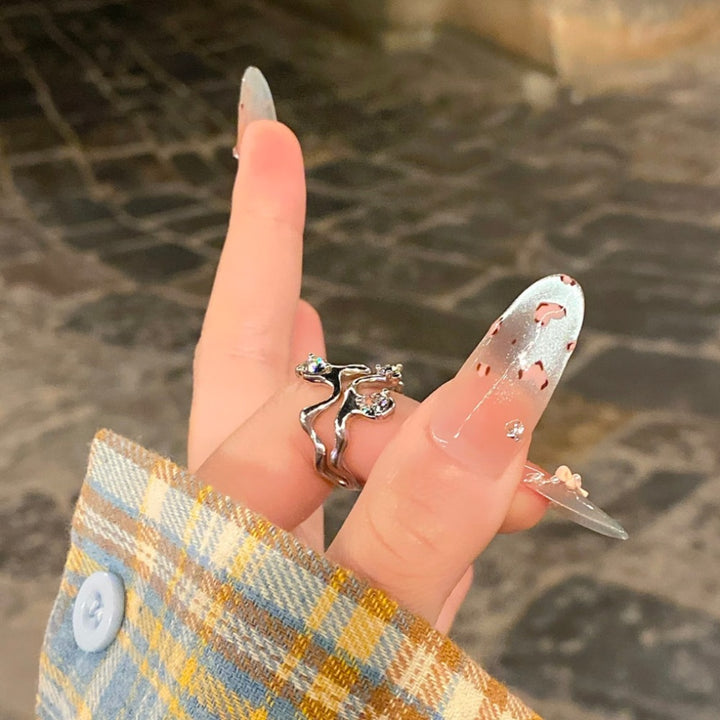 Artistic Long Stiletto Press-On Nails with Bow Design Bowlift