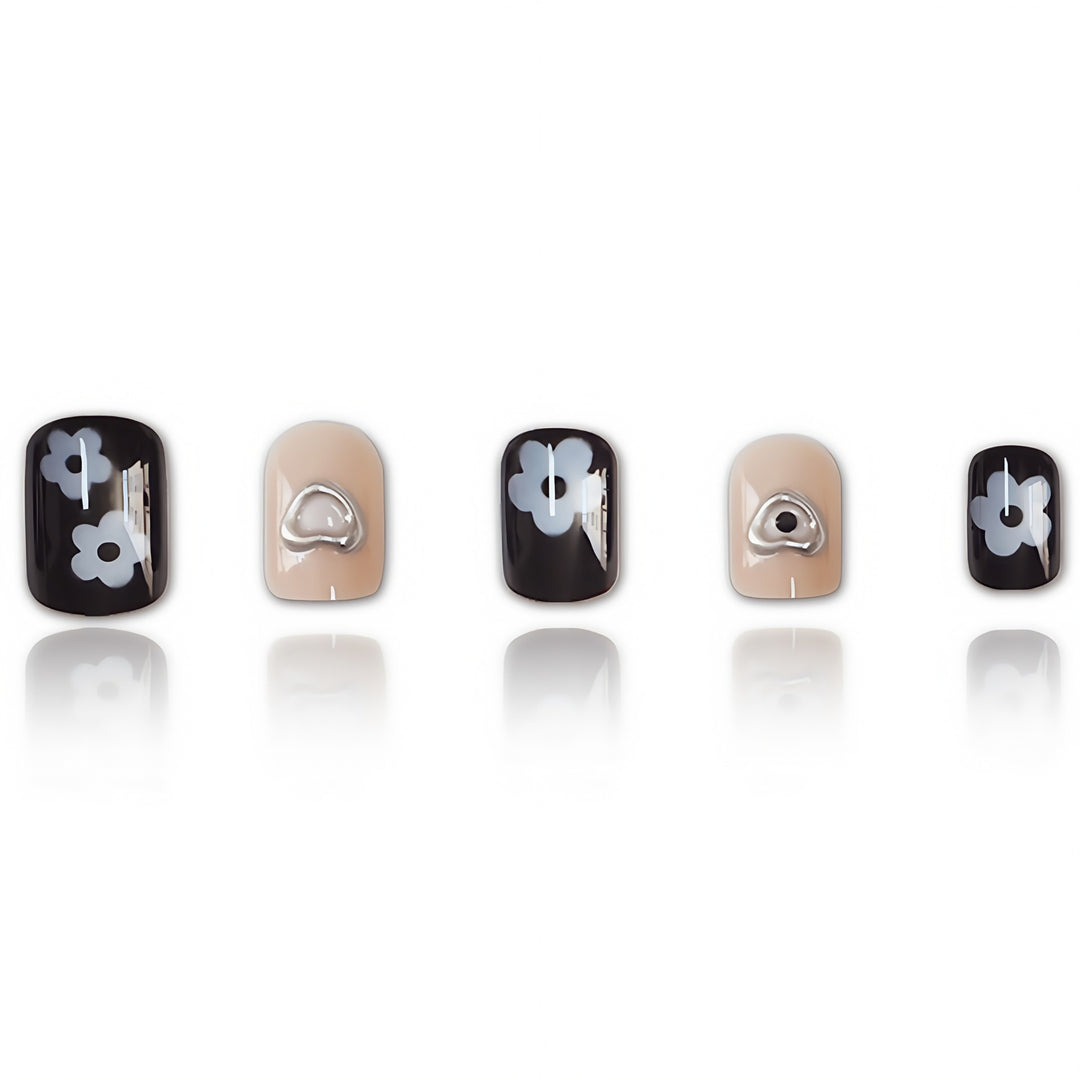 Artistic Heart-Inspired Nail Art Extensions Bowlift