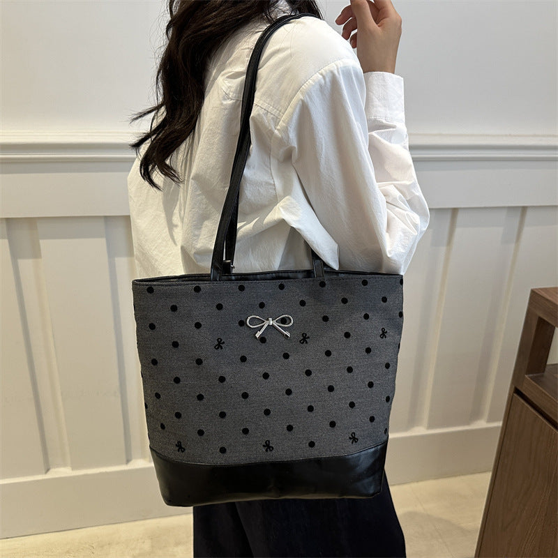 Heart-Embellished Canvas Tote Bag Bowlift