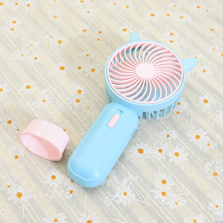 Women's Portable Handheld Fan with Cute Animal Design Bowlift