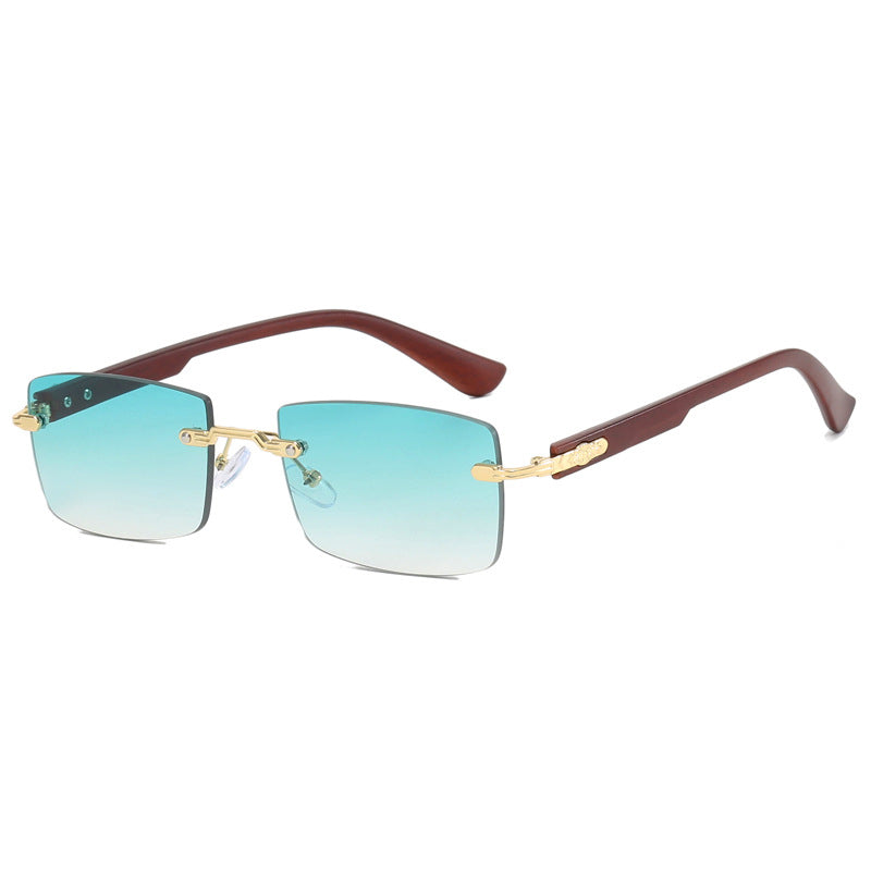 Ladies fashionable square sunglasses with exquisite gold frame Bowlift