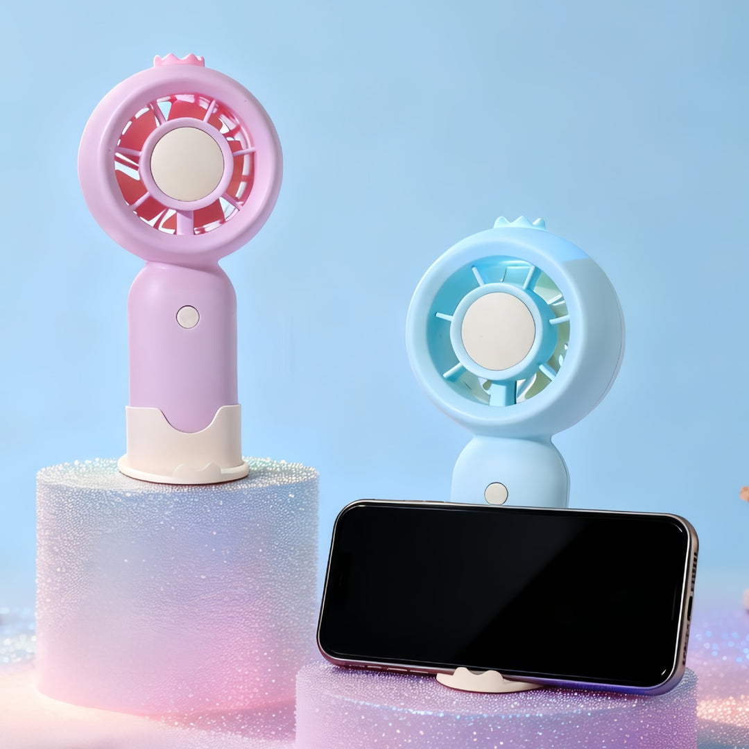 Women's Portable Mini Fan with LED Function Bowlift