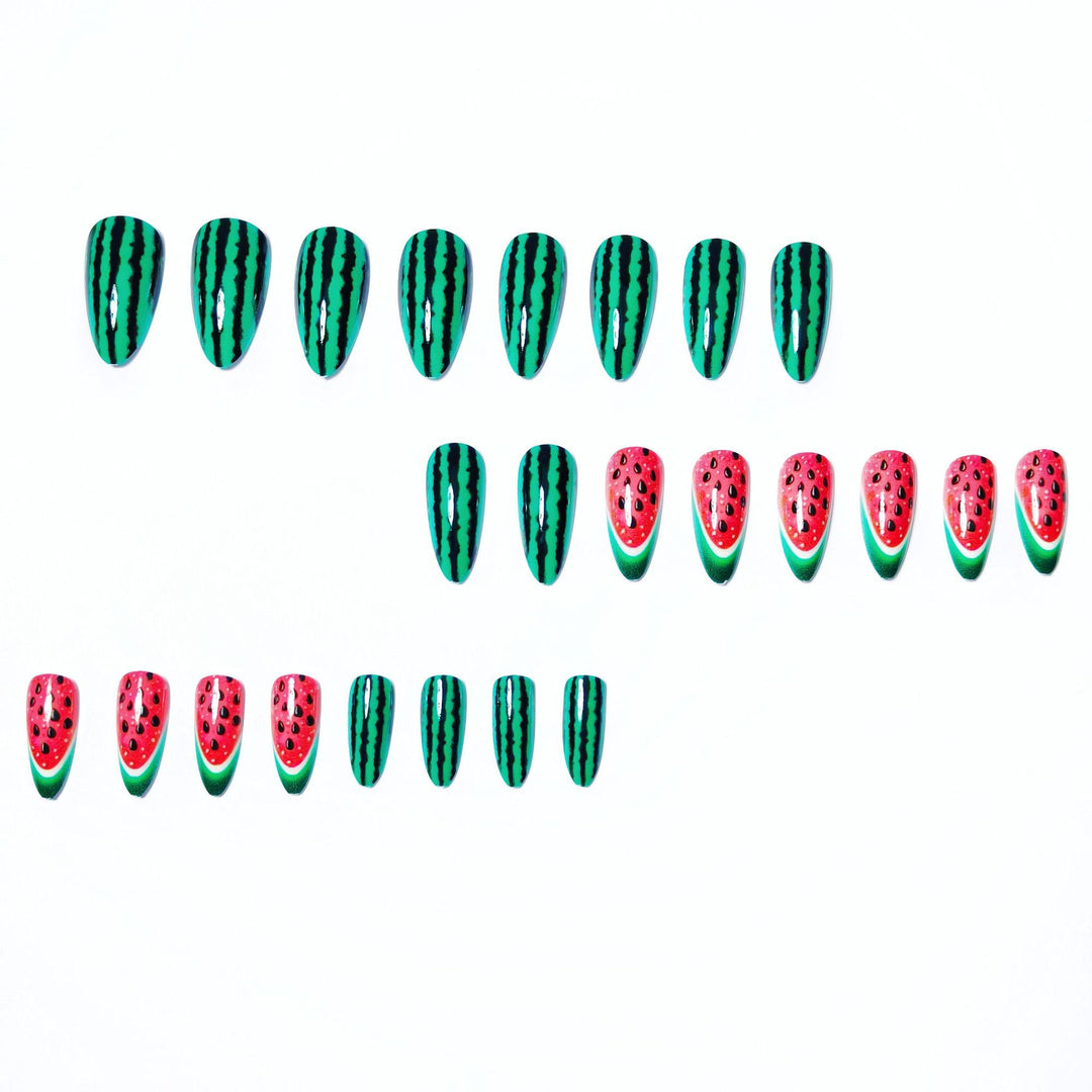 Watermelon-Inspired Nail Art Bowlift