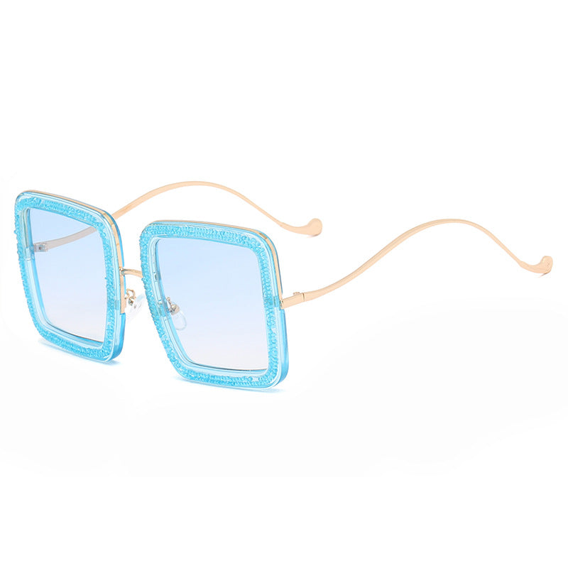 Women's glamorous sunglasses with sparkling crystal frame Bowlift