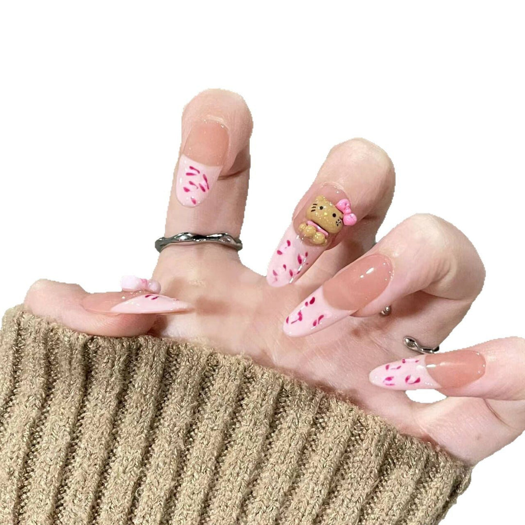 Decorative Animal-Themed Press-On Nail Extensions Bowlift