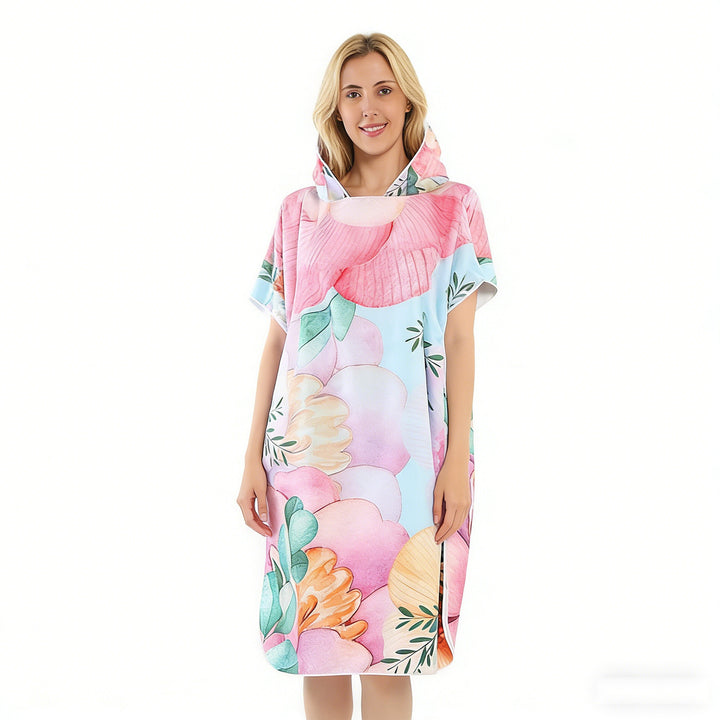 Beach dress with tropical print Bowlift