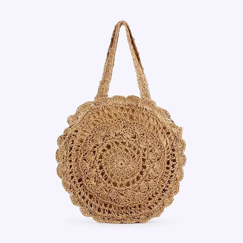 Hand-crocheted round bag with Boho design Bowlift