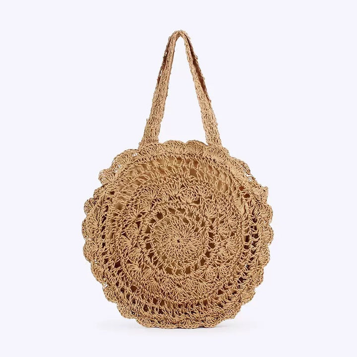 Hand-crocheted round bag with Boho design Bowlift