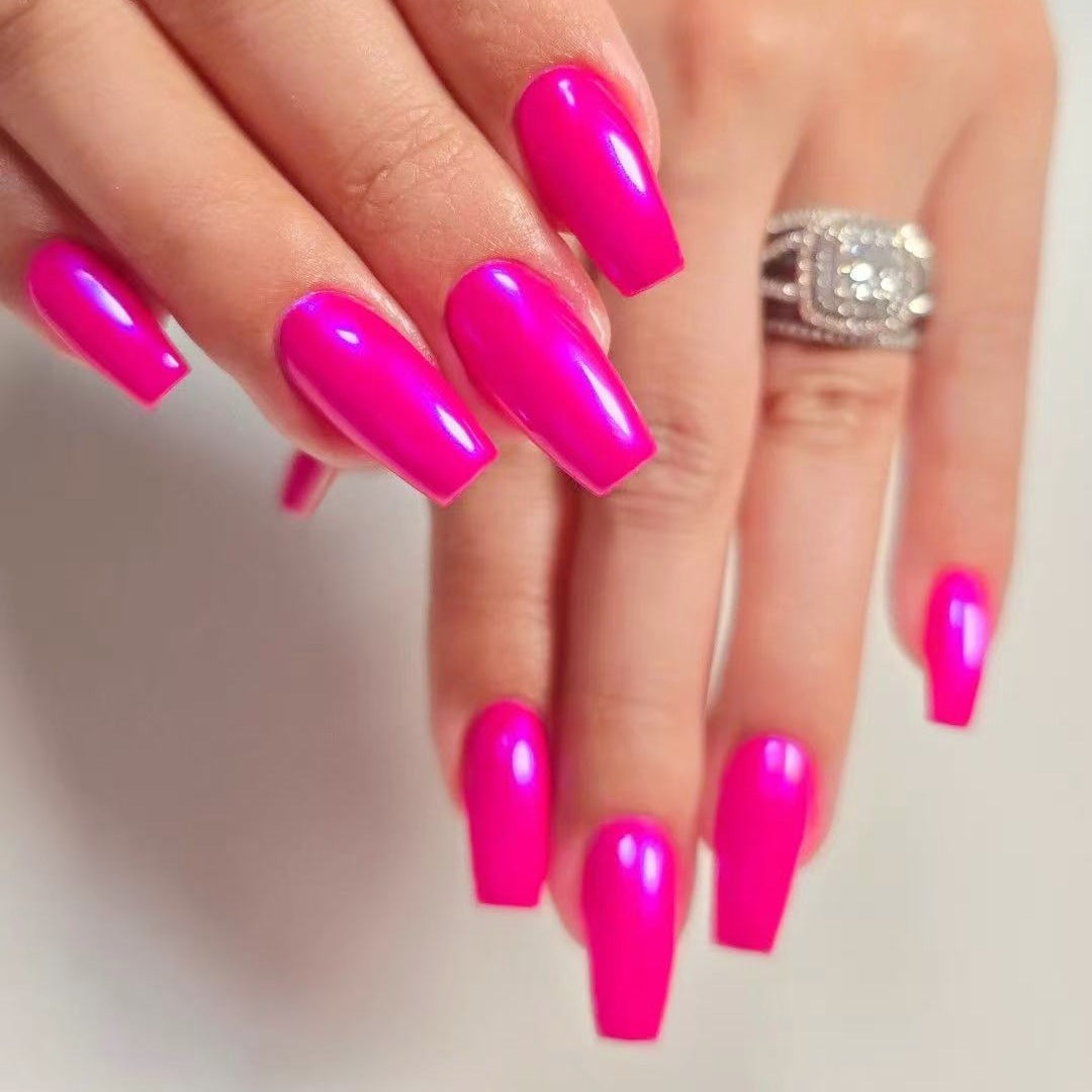 Artificial nail set with glossy finish and stylish elongated tips Bowlift