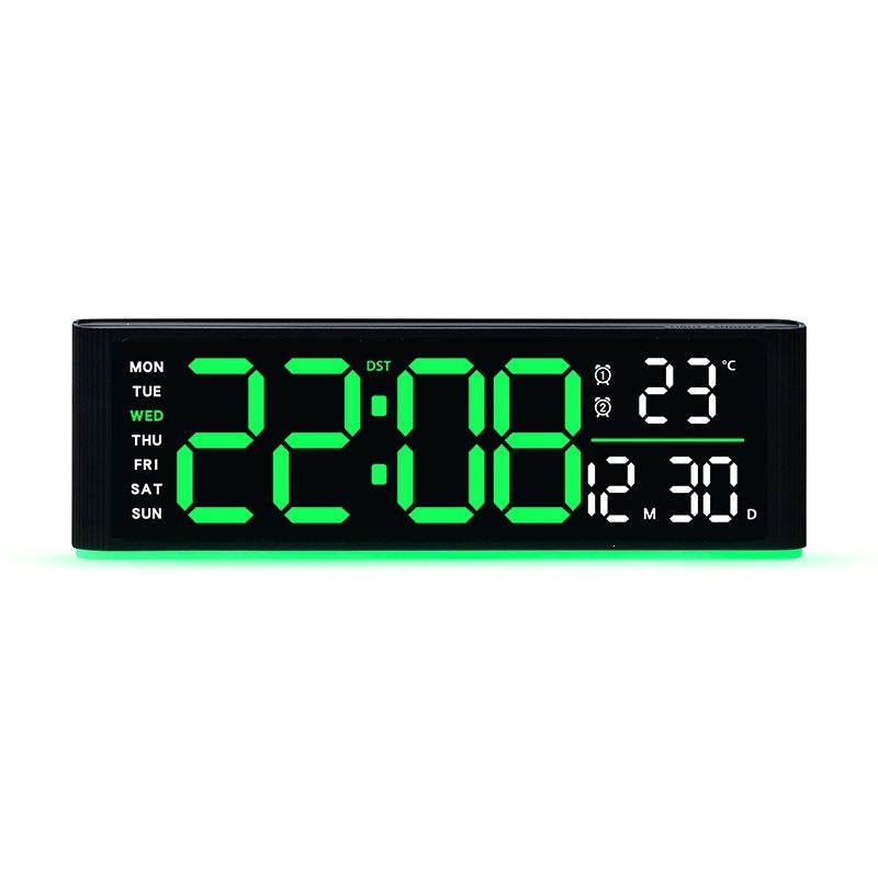 Digital LED alarm clock with temperature and day of week display Bowlift