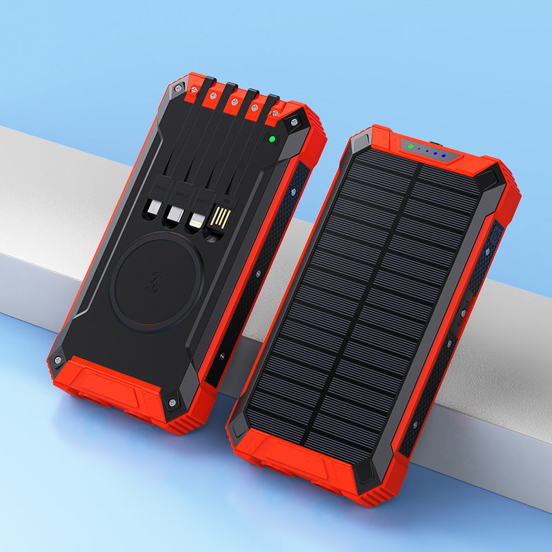 Power bank with solar-powered quick charger Bowlift