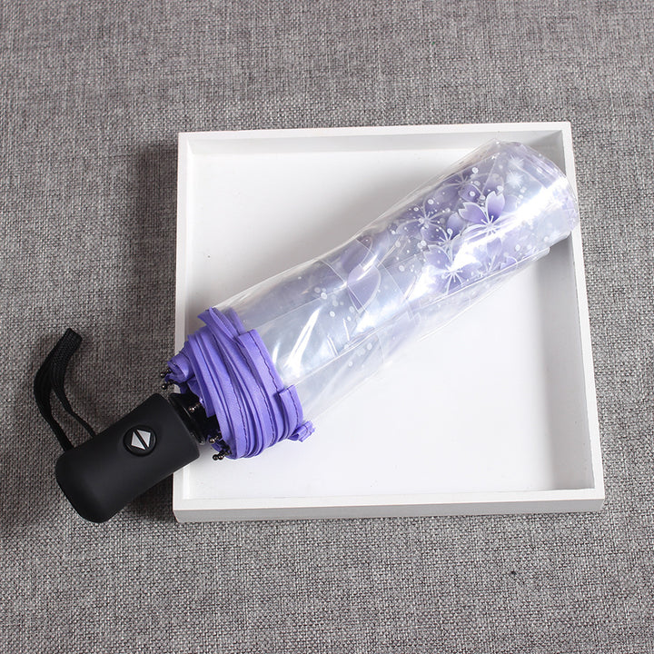 Women's elegant and portable umbrella with floral design Bowlift
