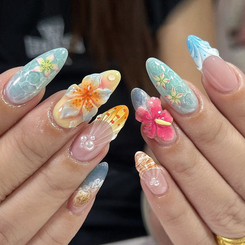 Artistic Floral Nail Art Set Bowlift