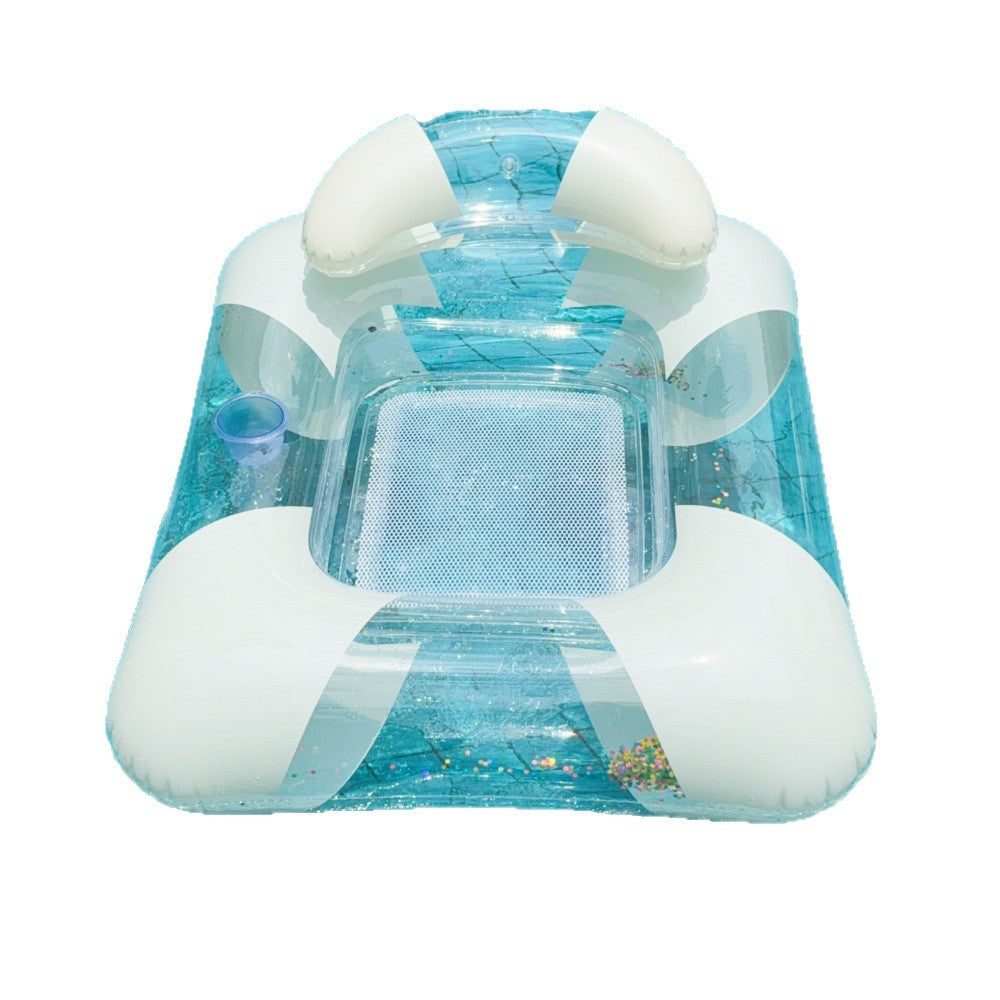 Inflatable Pool Lounger with Canopy Bowlift