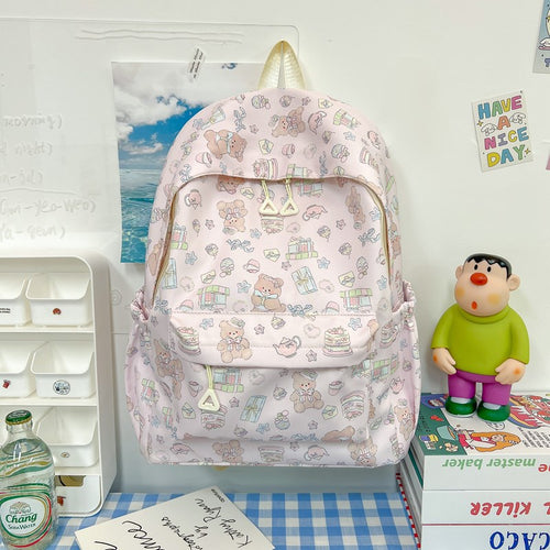 Cute Cartoon Animal Print Backpack
