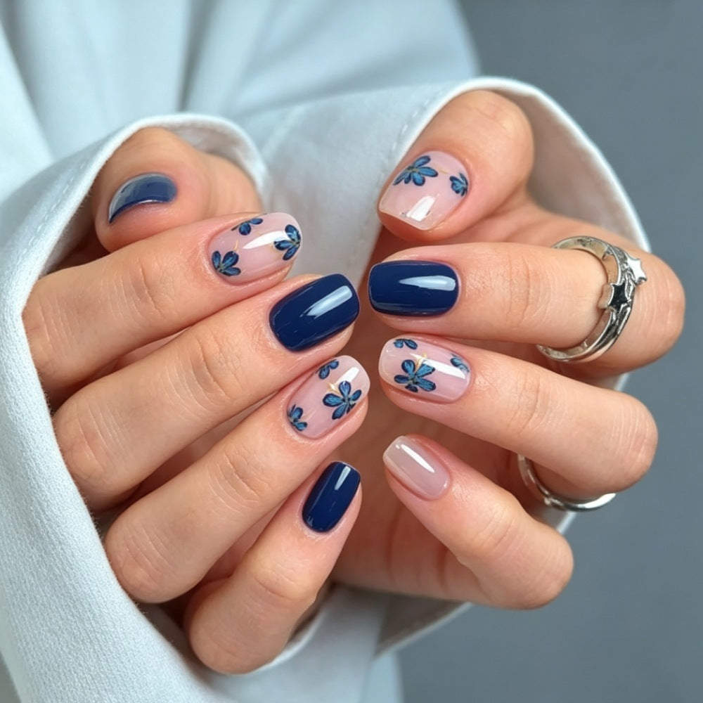 Floral Press-On Nail Set Bowlift 1787395178