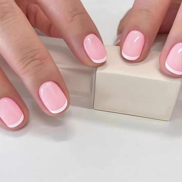 Premium French Tip Press-On Nails Bowlift