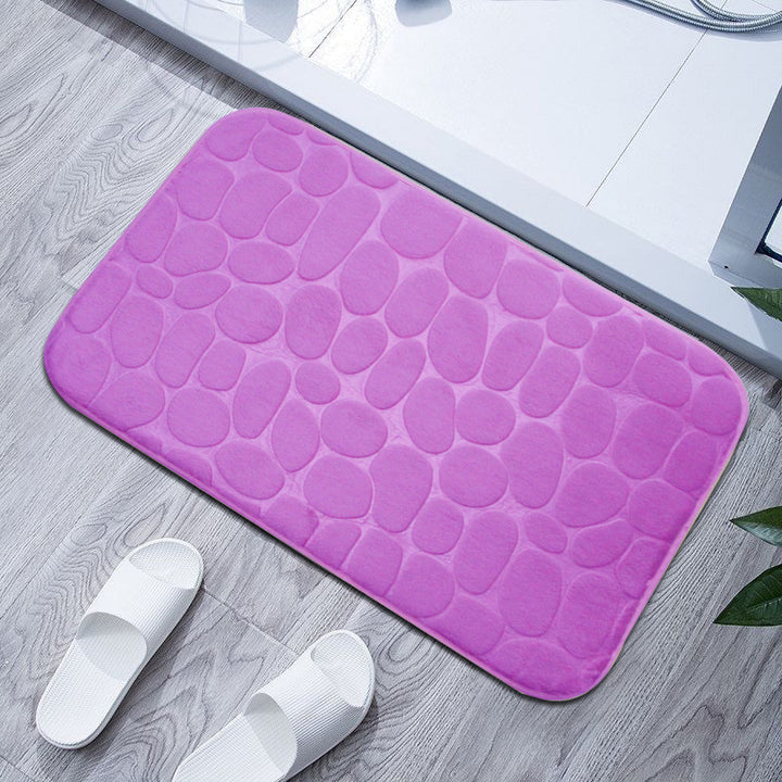 Plush Textured Bath Mat Bowlift