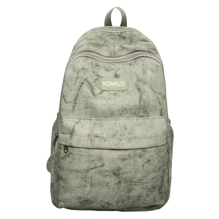 Lightweight Textured Canvas School Backpack Bowlift