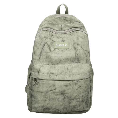 Lightweight Textured Canvas School Backpack Bowlift