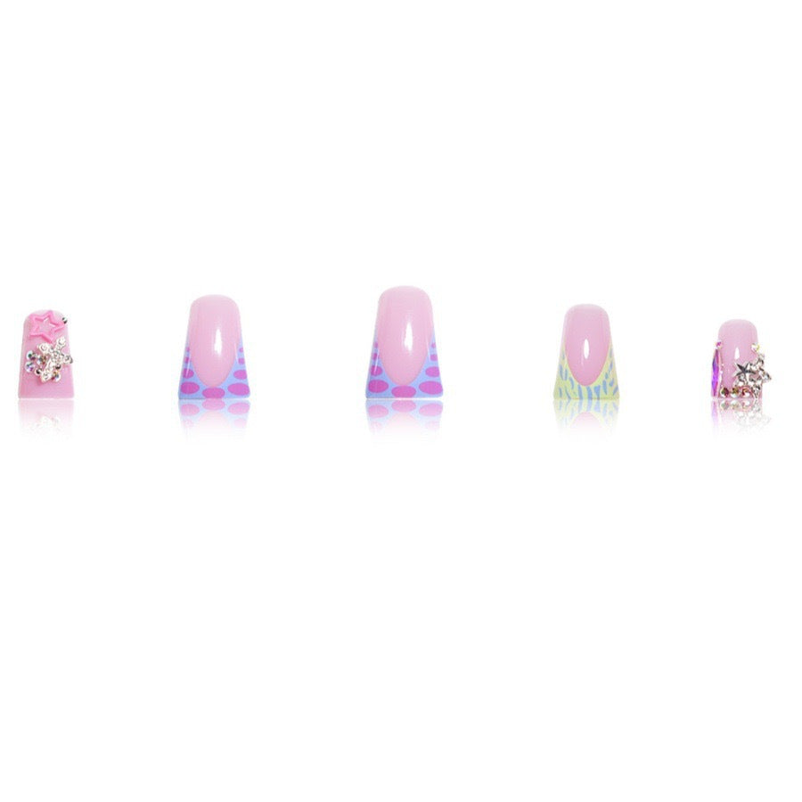 Decorative Stiletto Press-On Nail Art Set Bowlift