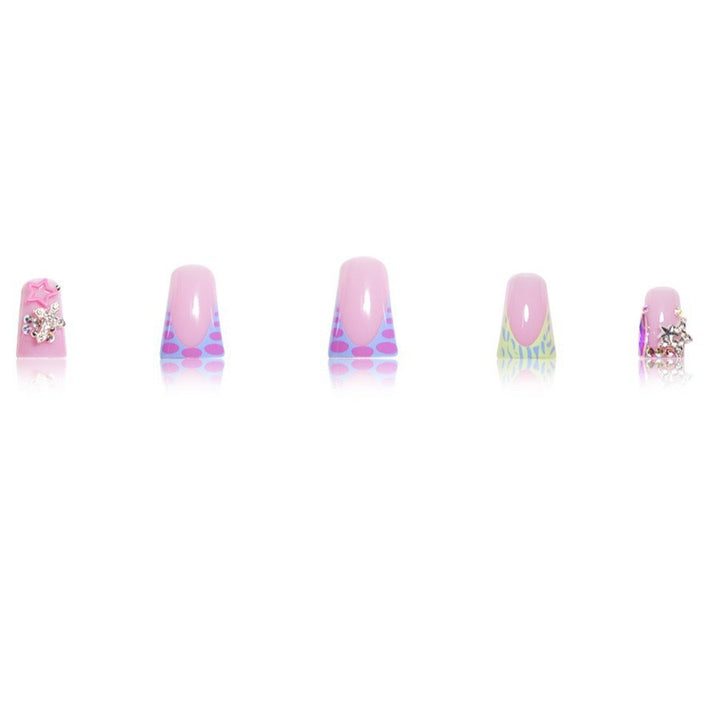 Decorative Stiletto Press-On Nail Art Set Bowlift