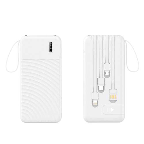 Portable power bank with integrated multifunction charging cable Bowlift