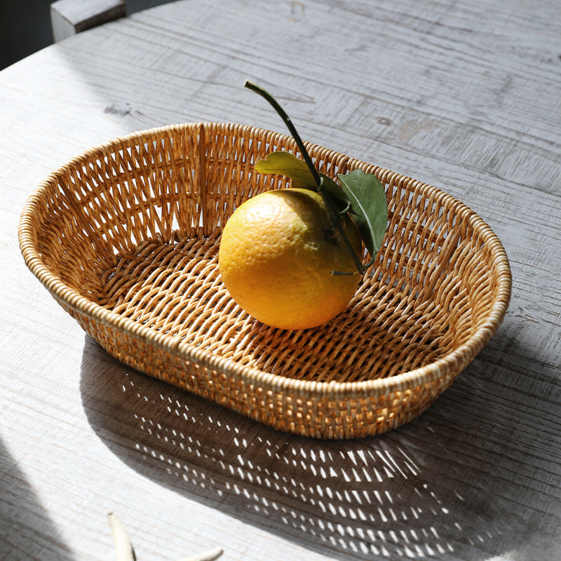 Handcrafted Woven Bread Basket Bowlift