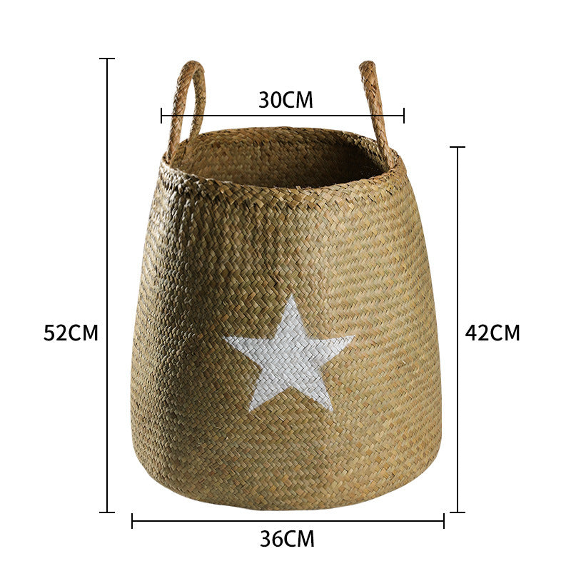 Decorative Natural Wicker Storage Basket Bowlift