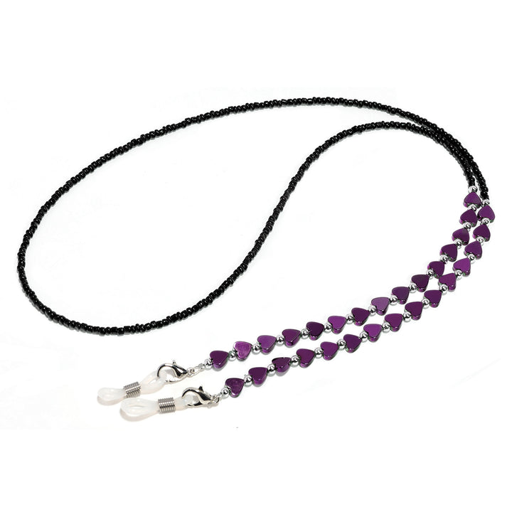 Heart-Shaped Beaded Eyewear Chain Bowlift