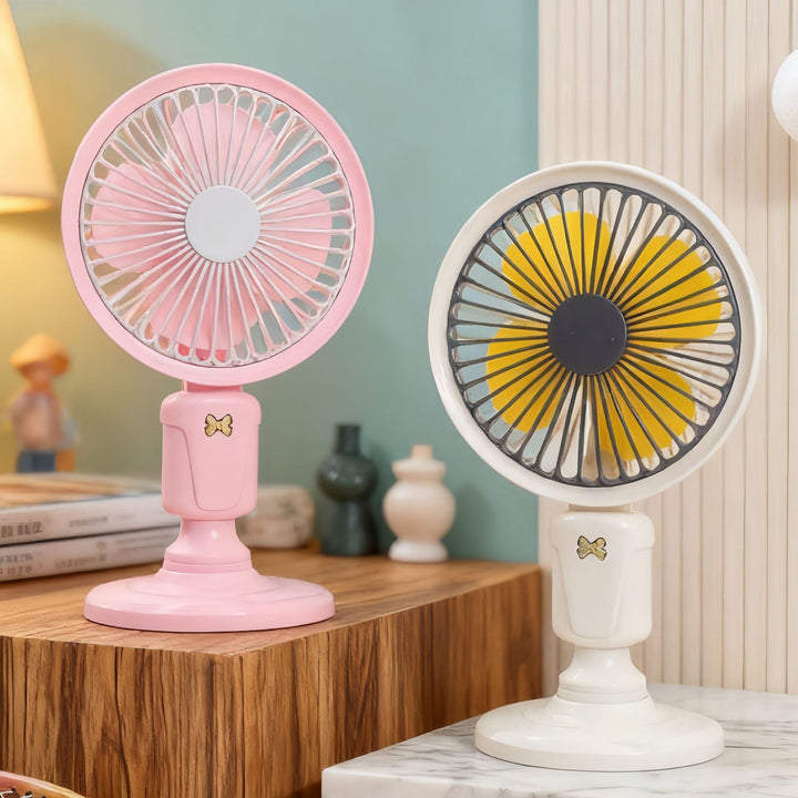 Ladies Portable Table Fan in Playful Design Bowlift
