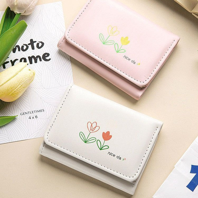 Decorative Floral Print Wallet Bowlift