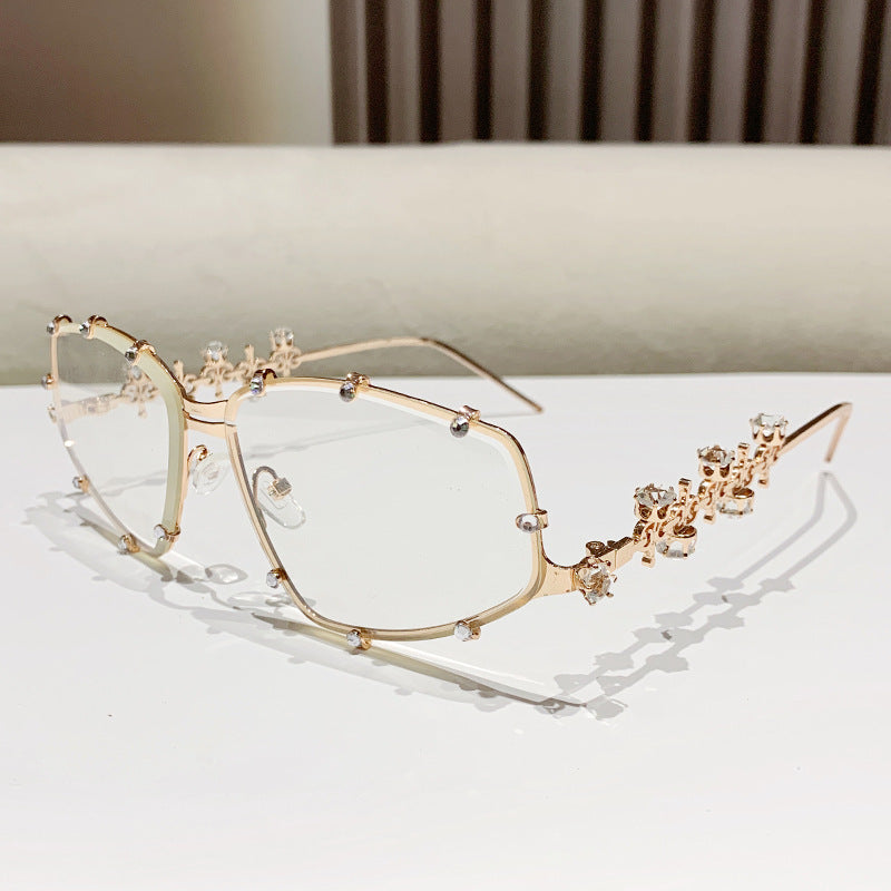 Ladies designer glasses with glamorous accent and sparkling glitter stones Bowlift
