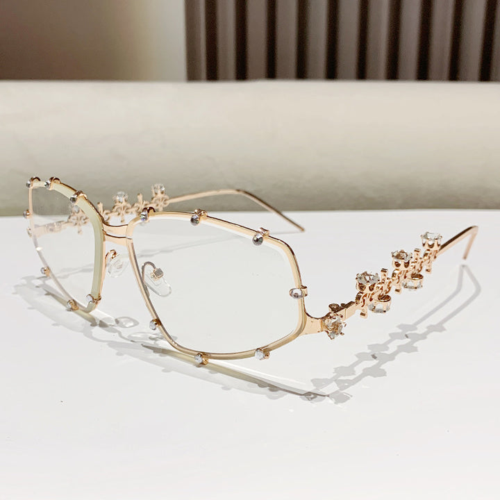 Ladies designer glasses with glamorous accent and sparkling glitter stones Bowlift