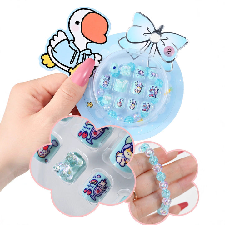 Cute Cartoon-Themed Press-On Nail Set Bowlift