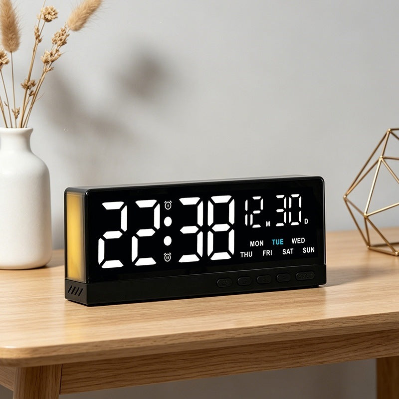 Digital Alarm Clock with Clear LED Display Bowlift