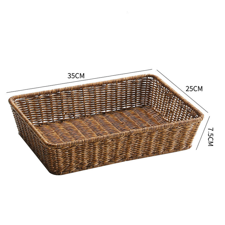 Unisex Rectangular Storage Basket made of hand-woven material Bowlift