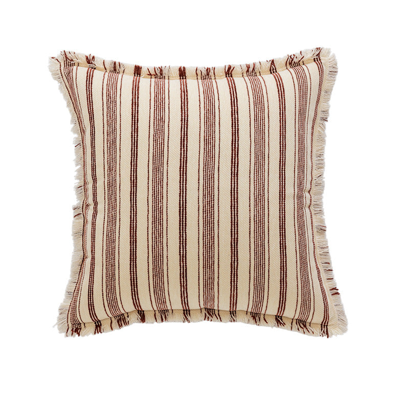 Textured Striped Throw Pillow