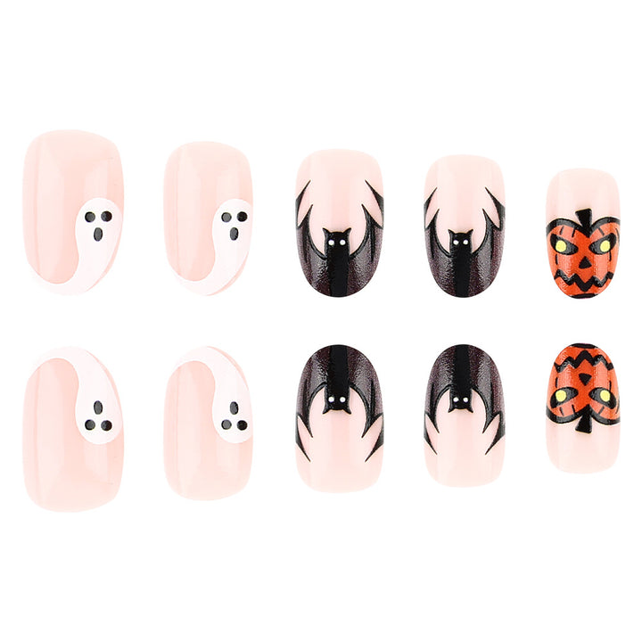 Artistic Halloween-Themed Press-On Nail Art Bowlift 1787543212