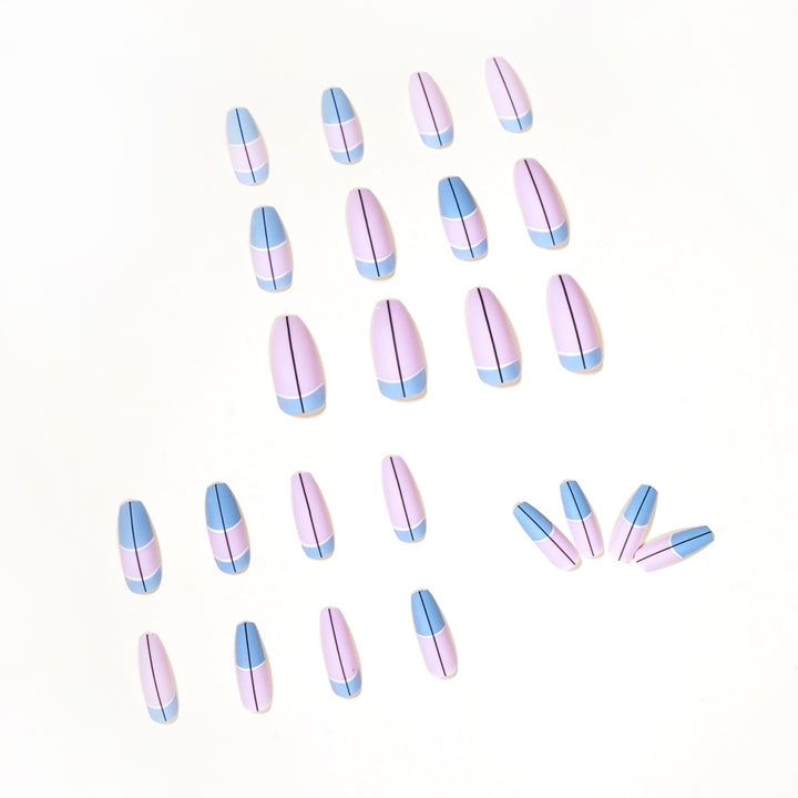 Trendy Stiletto Nails with Geometric Design Bowlift