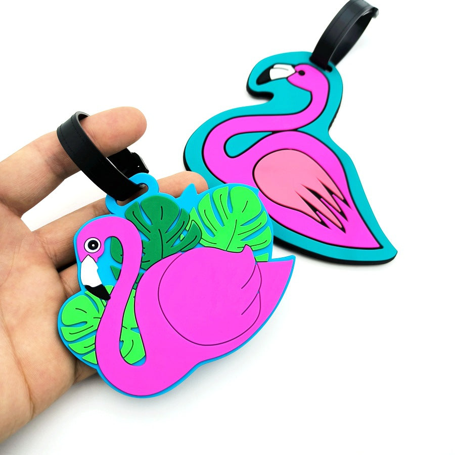 Tropical Flamingo Luggage Tag Bowlift