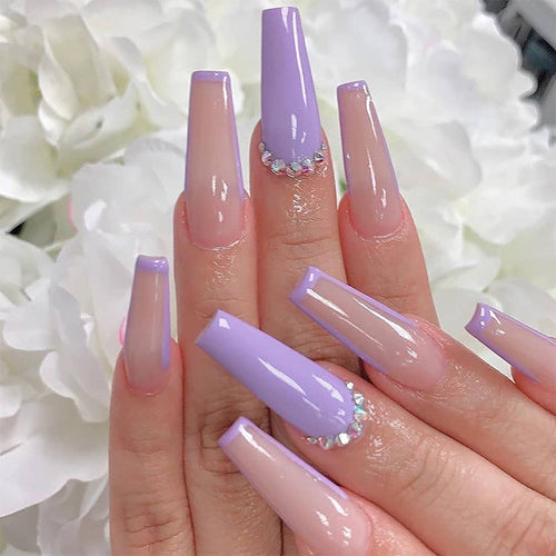 Artificial nail set with elegant and sparkling design Bowlift