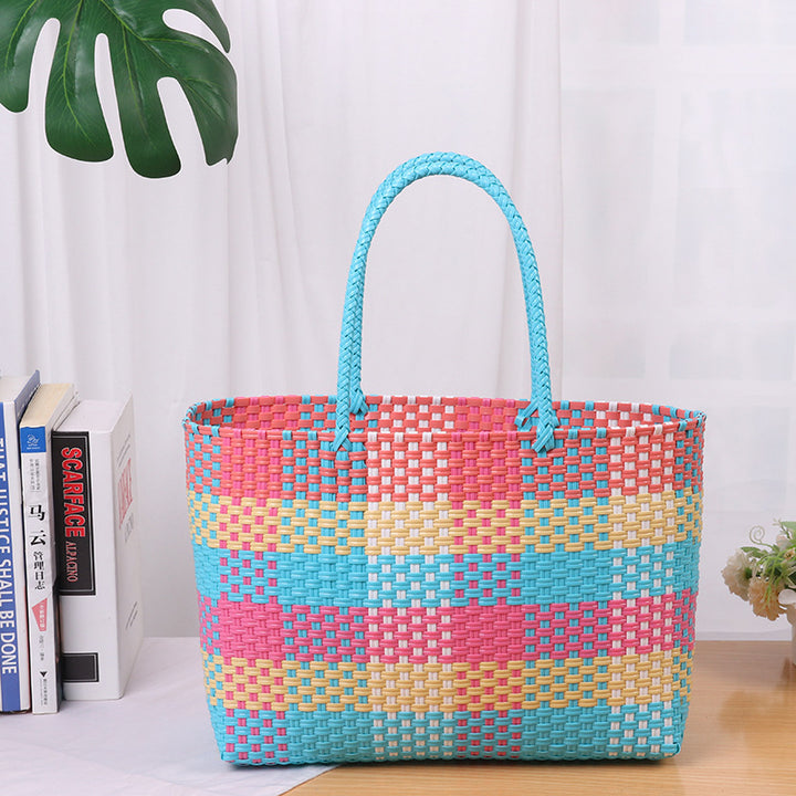 Colorful and Handmade Woven Market Bag Bowlift