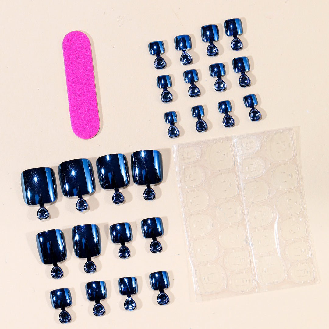 Glossy Gel Toe Nail Art Extensions Bowlift