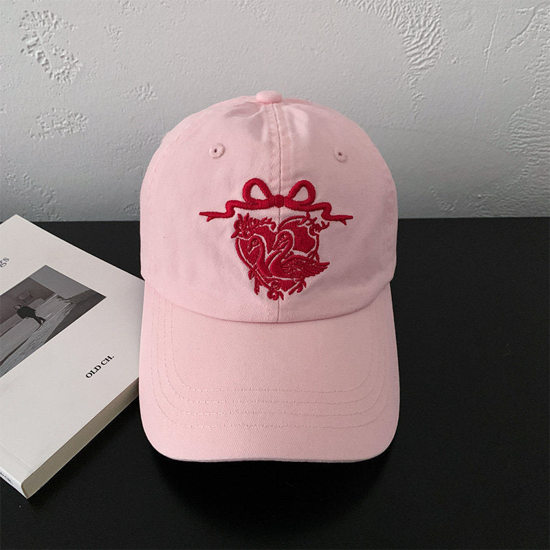 Women's Romantic Embroidered Baseball Cap Bowlift