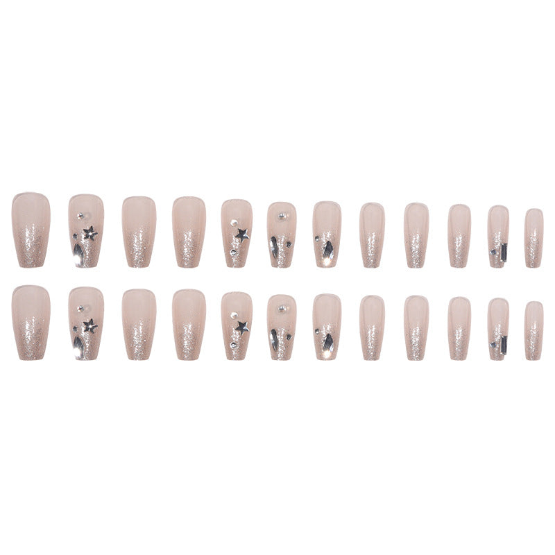 Elegant Glittered Stiletto Press-On Nails Bowlift