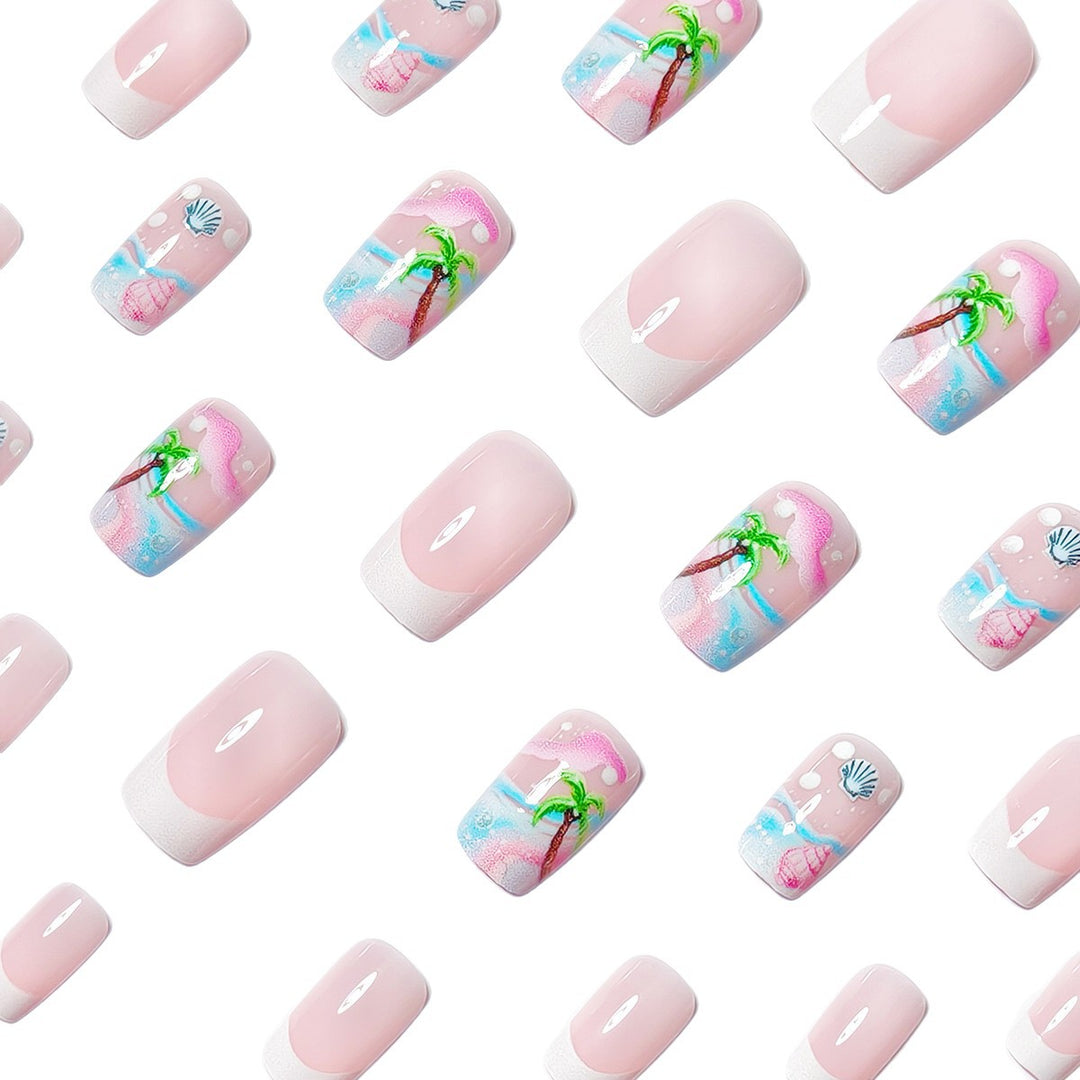 Tropical Ocean-Themed Nail Art Bowlift