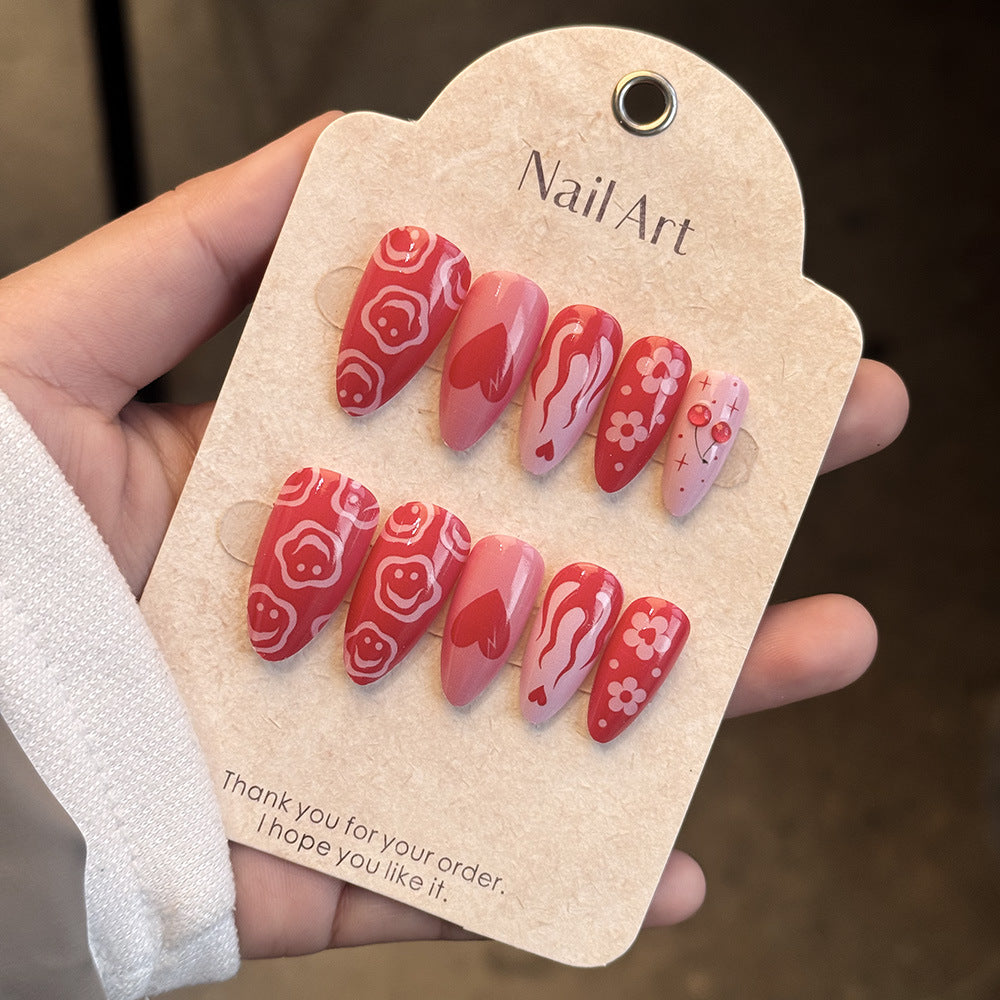 Artistic Press-On Nail Design Set Bowlift