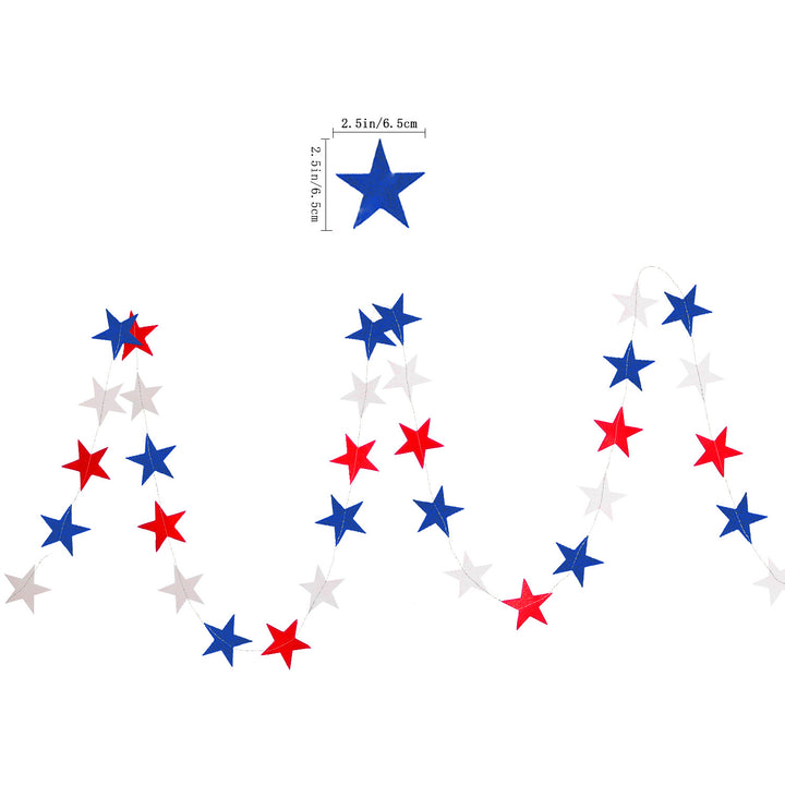 Unisex nan patriotic party decoration set with paper fans bunting pom poms star garlands and foil letter balloons Bowlift